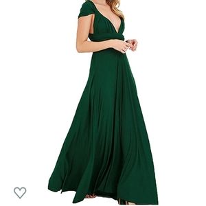 emerald green multiway dress
